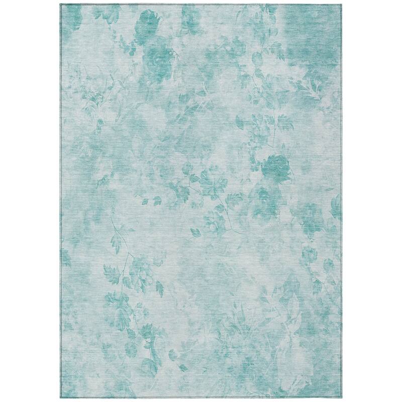 HomeRoots Floral Transitional Rectangle Outdoor Rug