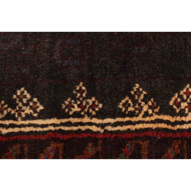 ECARPETGALLERY Hand-knotted Teimani Dark Grey Wool Rug - 3'8 x 6'5