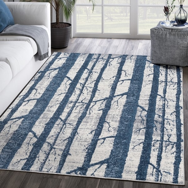 Abani Rugs MIST Blue Trees Area Rug Bed Bath & Beyond 36903391