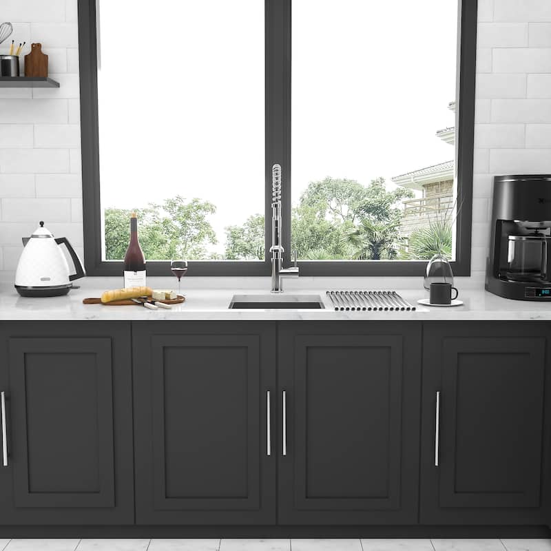 Undermount 16 Gauge Single Bowl Stainless Steel Kitchen Sink in Brushed Nickel - 13'' x 15'' x 9''