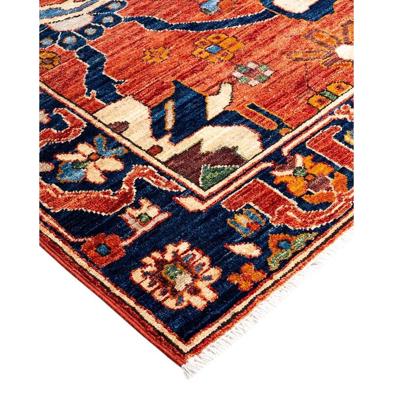 Serapi One-of-a-Kind Hand-Knotted Area Rug - Orange, 8' 1" x 9' 10" - 8' 1" x 9' 10"