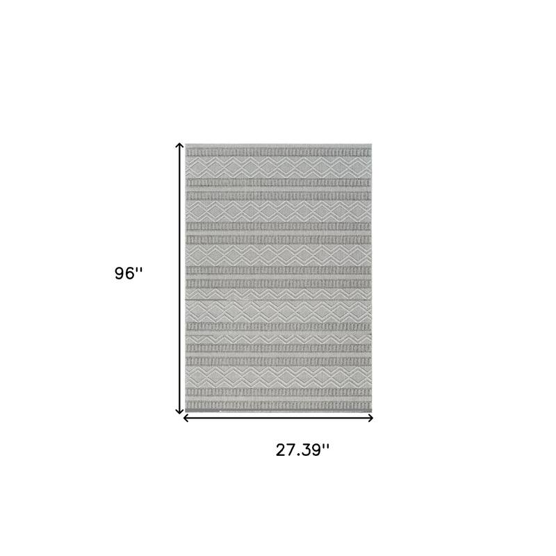 Anava Stripe Weather Resistant Current & Stylish Runner Outdoor Rug - 8' Runner
