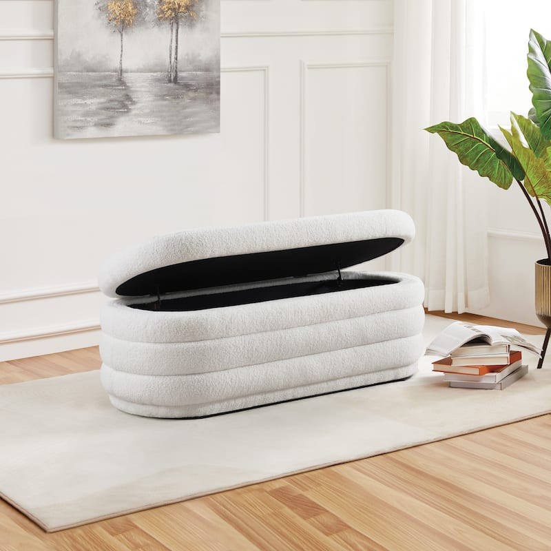 Clifford Storage Bench - Ivory