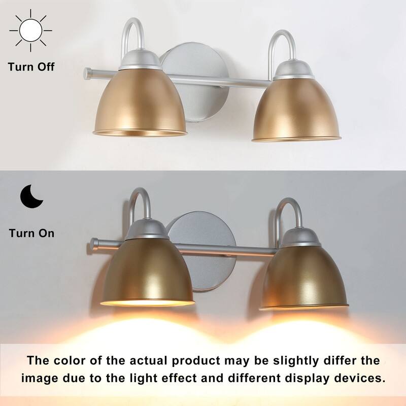 Mid-century Modern Bathroom Vanity Lights Bell Metal Shade Sconces Kitchen Sink Window