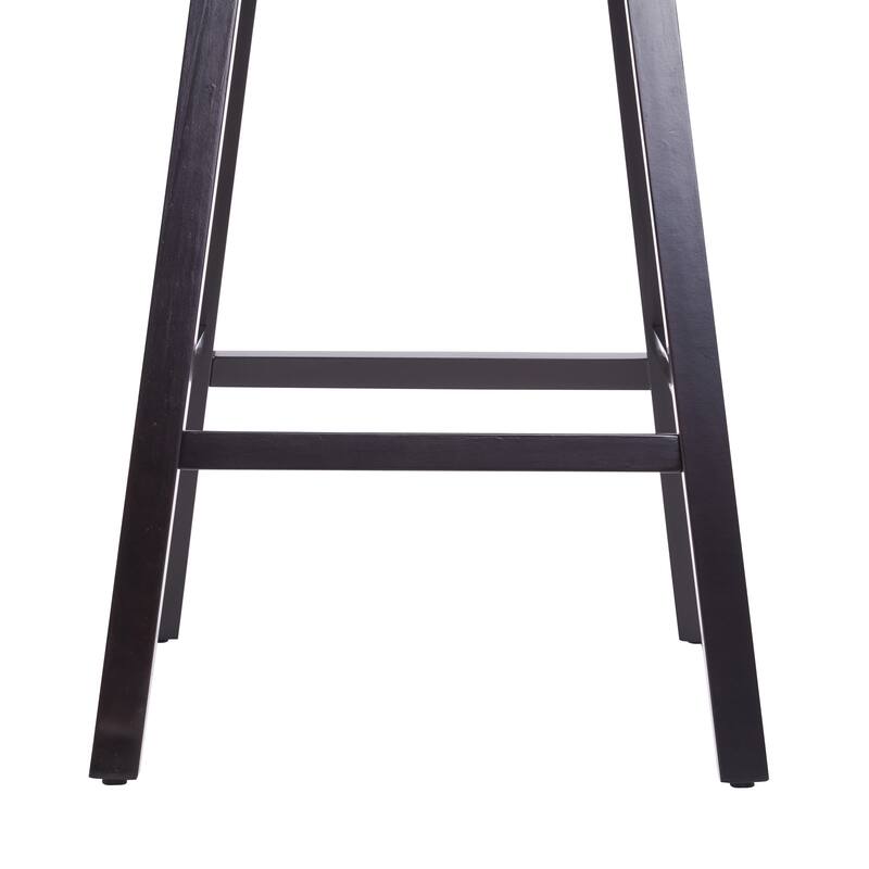 Roomfitters 33.25" Swivel Upholstered Counter Stools, Set of 2 Armless Bar Chairs with Rubberwood Frame and Footrest