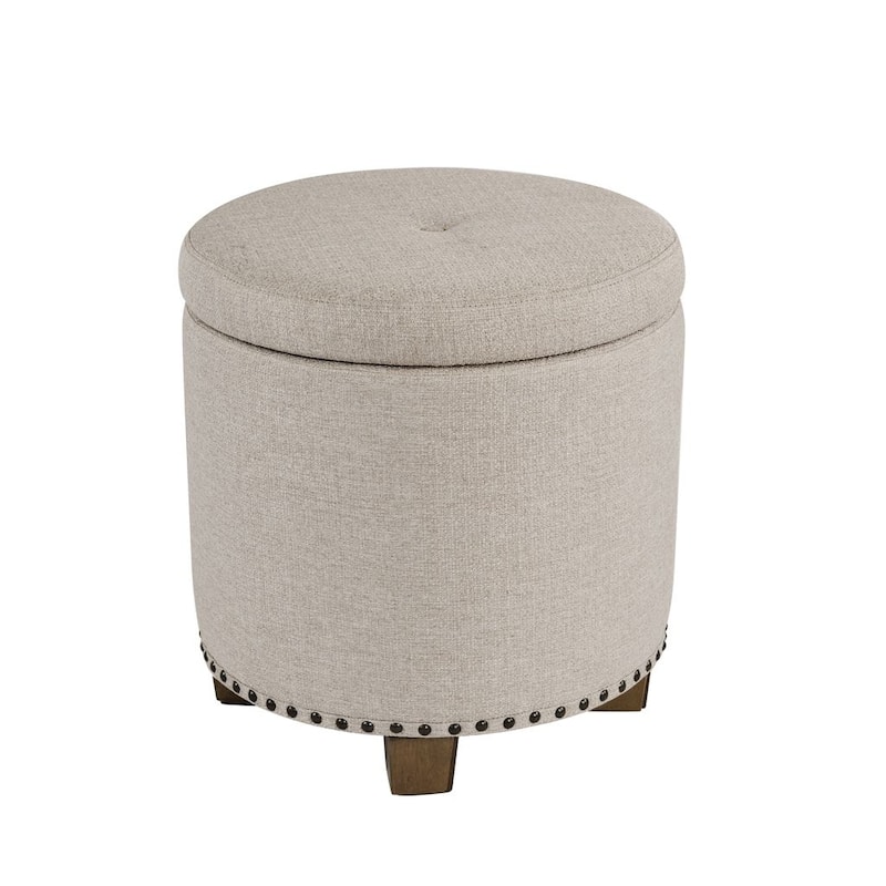 HomePop Storage Ottoman with Nailheads