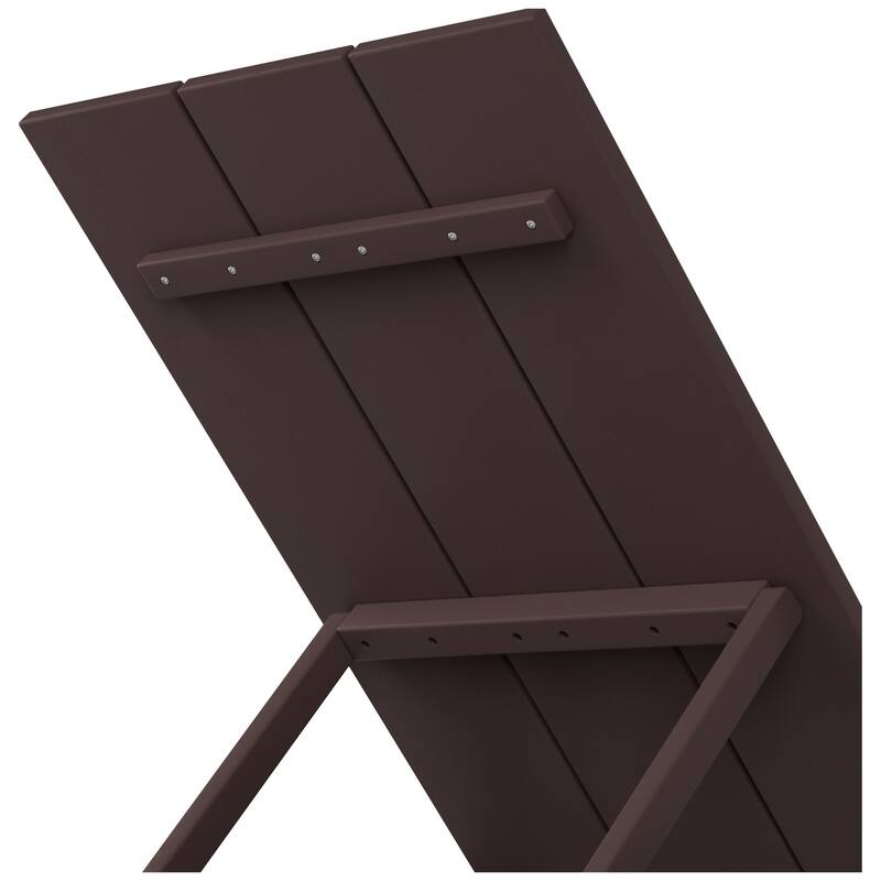 Shoreside Modern Poly Eco-Friendly All Weather Reclining Chaise Lounge With Wheels (Set Of 2)