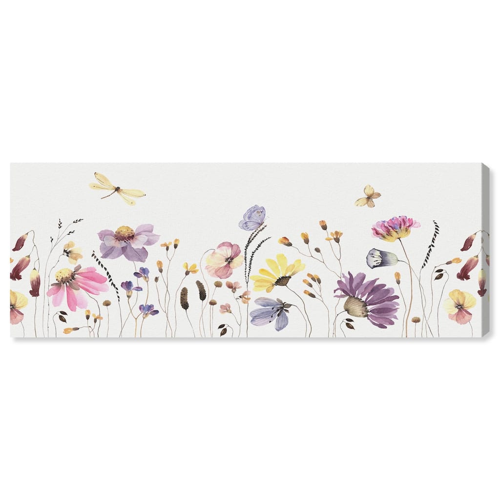 Floral Over Door Art Panoramic Canvas by Art Remedy, Gallery Wrapped
