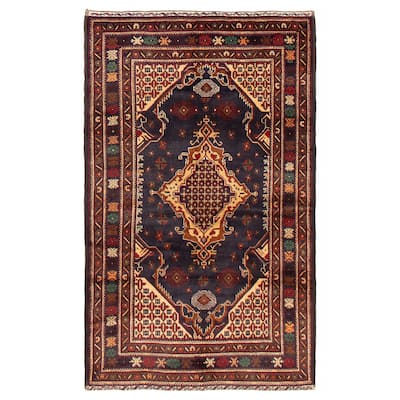 Teimani Navy Rug 3'9" x 6'5" - 3'9 x 6'5