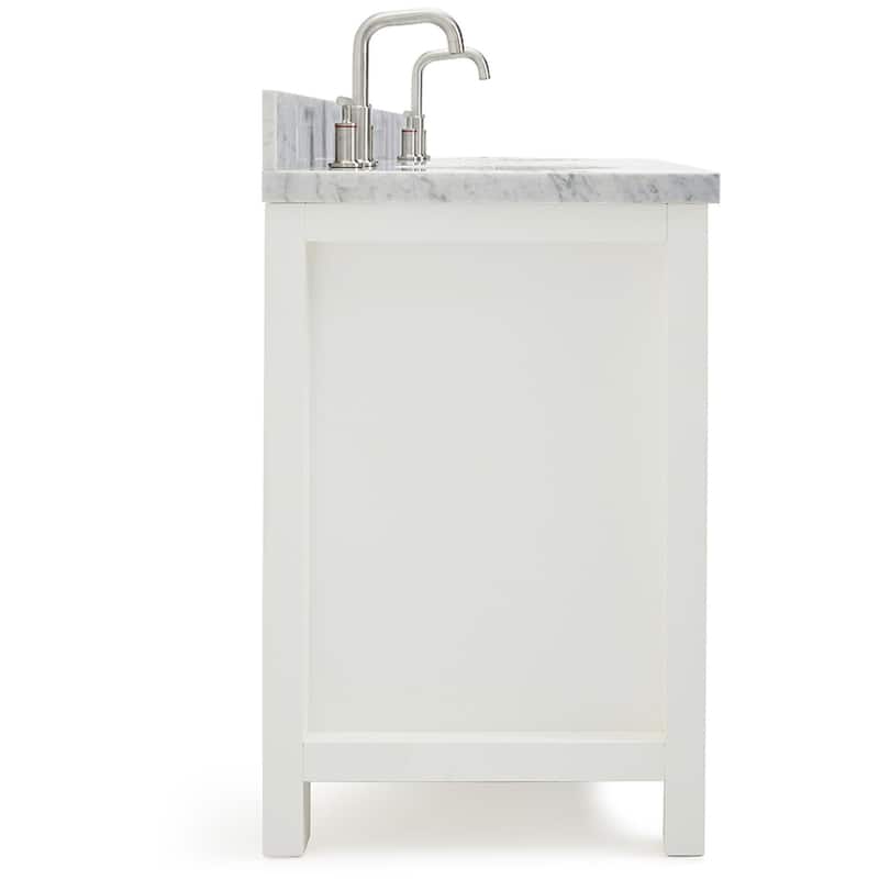 Ariel H061DCWOVO Bristol 61" Free Standing Double Oval Basin Vanity