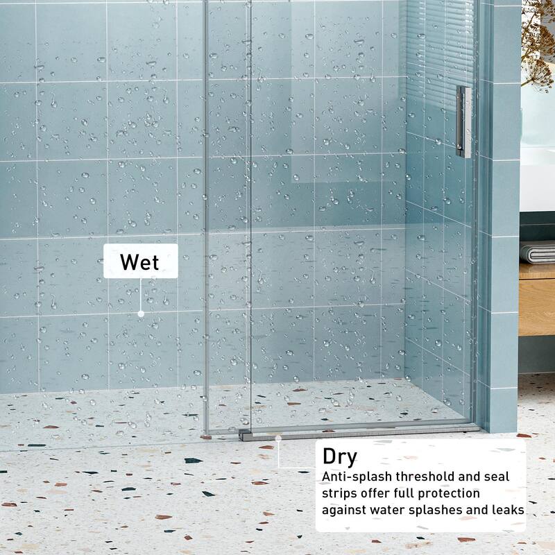 Frameless Shower Door Soft-closing Single Sliding