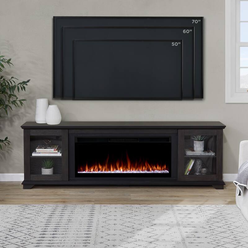 Benjamin 81" Smart Landscape Electric Fireplace by Real Flame