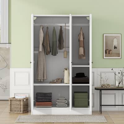 3-Door Shutter Wardrobe with shelves