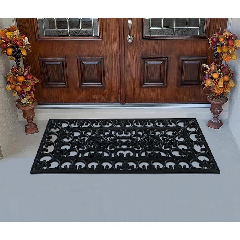A1HC 100% Rubber Beautifully Hand Finished Elegant Large Doormat for Indoor Outdoor Use