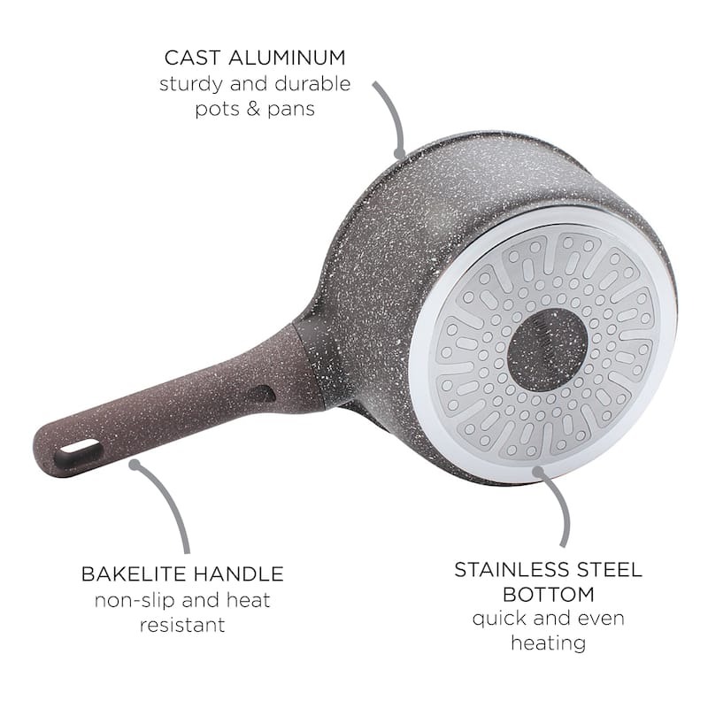 Country Kitchen Non-Stick Cast Aluminum Cookware Set - Durable Kitchen Cookware for Everyday Cooking, 6-11 Pc