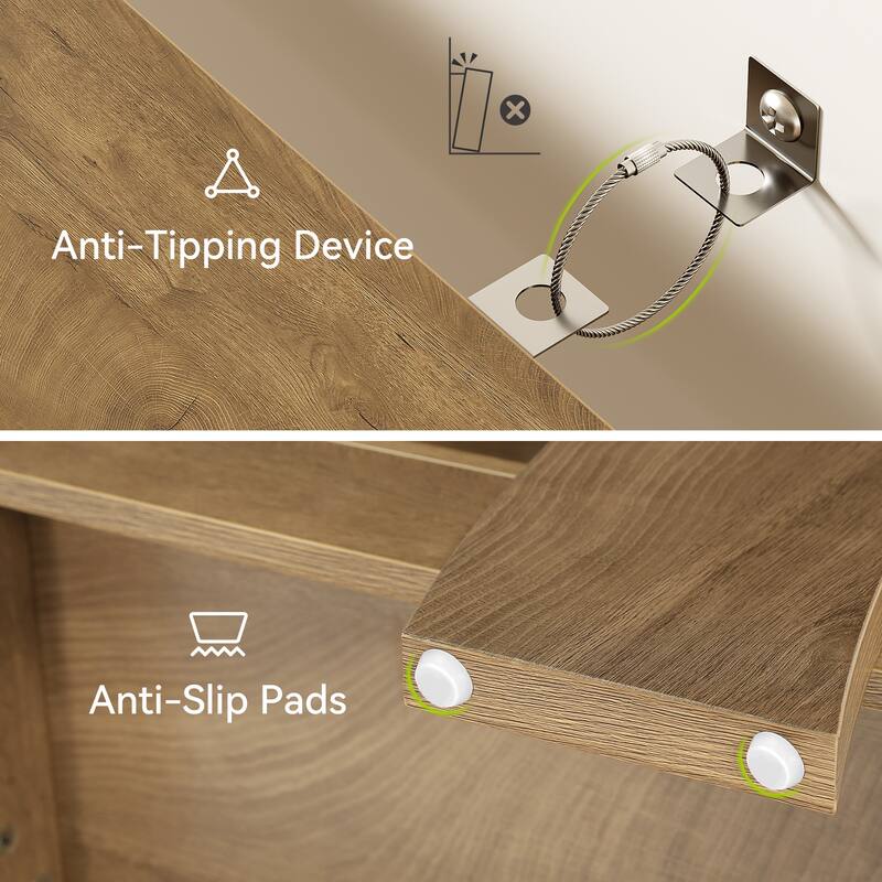 41.34" Farmhouse Console Table with Storage