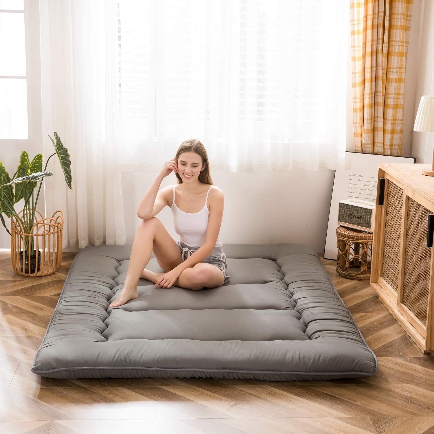 Tranquility Marty Fielding stakåndet Traditional Japanese Futon Mattress, Thick Floor Mattress - - 35320844