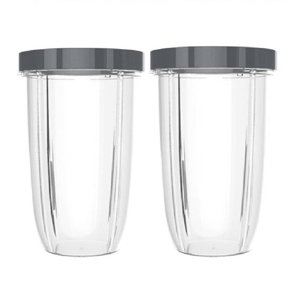 Nutribullet 24 oz To-Go Cups and Colored Flip-Top Lids (Pink/White)