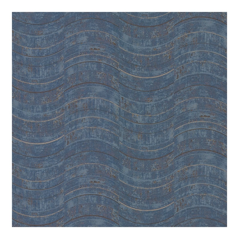 Brewster Hydra Blue Geometric Wallpaper - 21 x 396 x 0.025