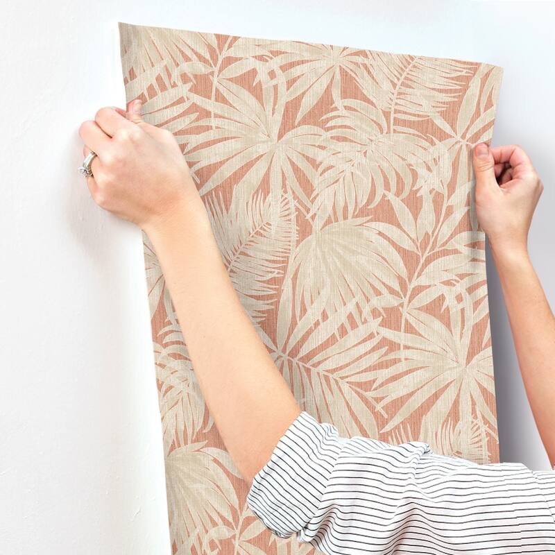 Chesapeake Sonny Rust Fronds Wallpaper