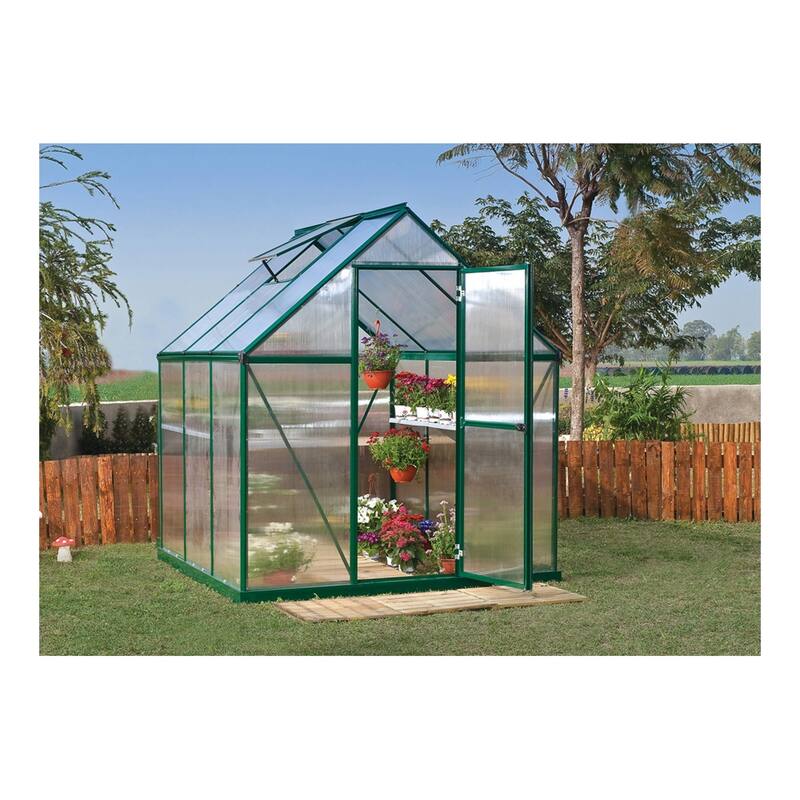 Palram - Canopia Outdoor Mythos 6' x 8' Greenhouse - Silver