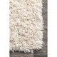 preview thumbnail 3 of 9, nuLOOM Ivory Handmade Soft and Plush Solid New Zealand/ Indian Wool Shag Rug
