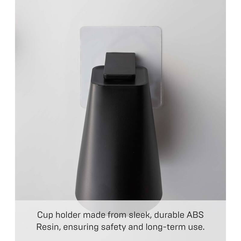Yamazaki Home Traceless Adhesive Magnetic Cup, ABS Plastic, 200ml - L 2.76 x W 2.76 x H 3.74 inches