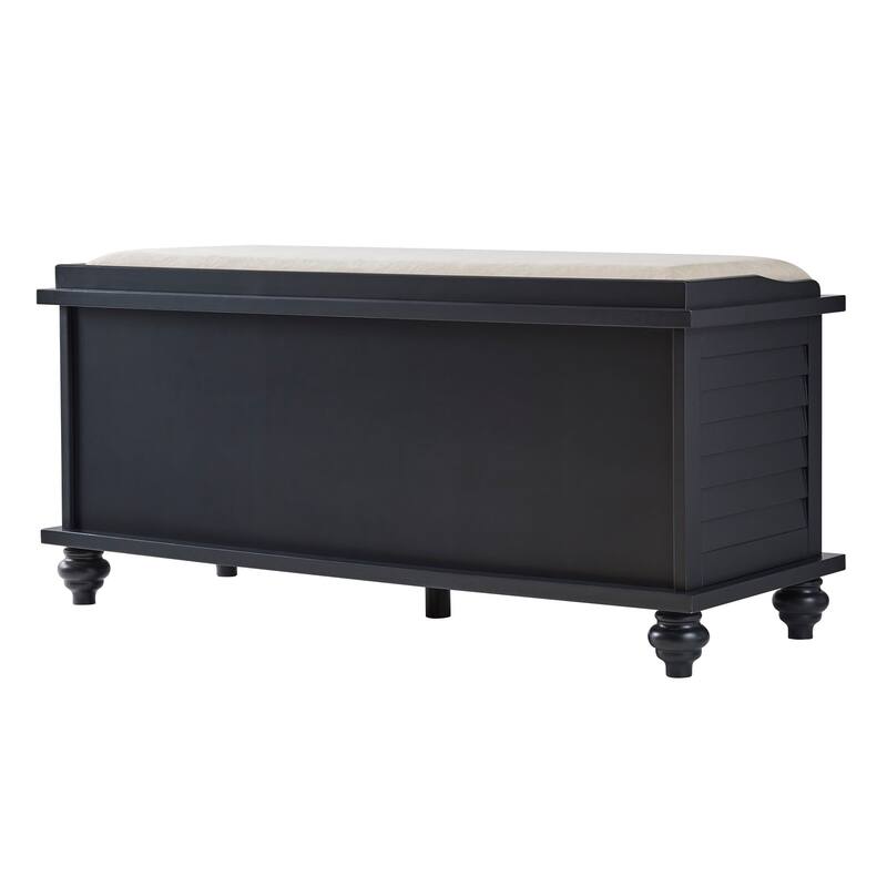Maybelle Velvet Cushion Shutter Door Storage Bench by iNSPIRE Q Classic