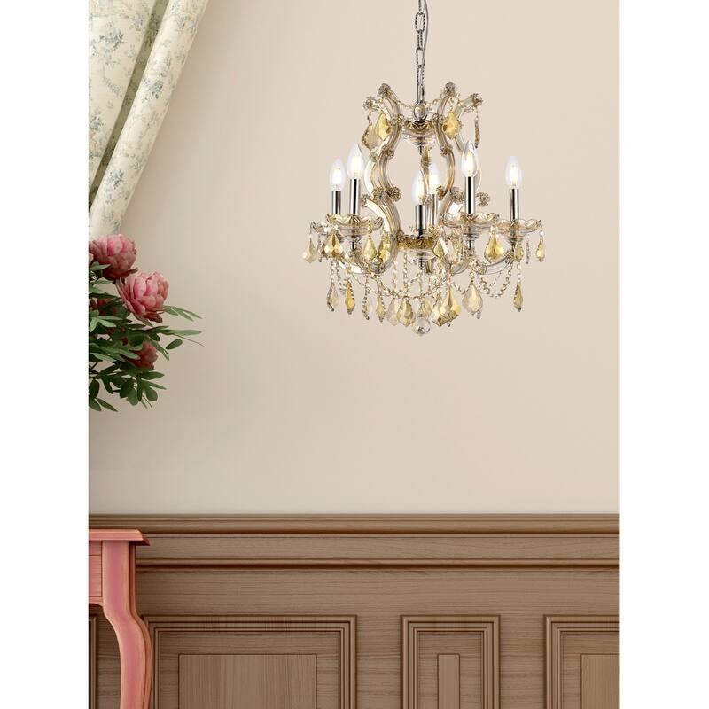 Fleur Illumination Collection Pendant D:20in H:25in Lt:6 Gold Finish
