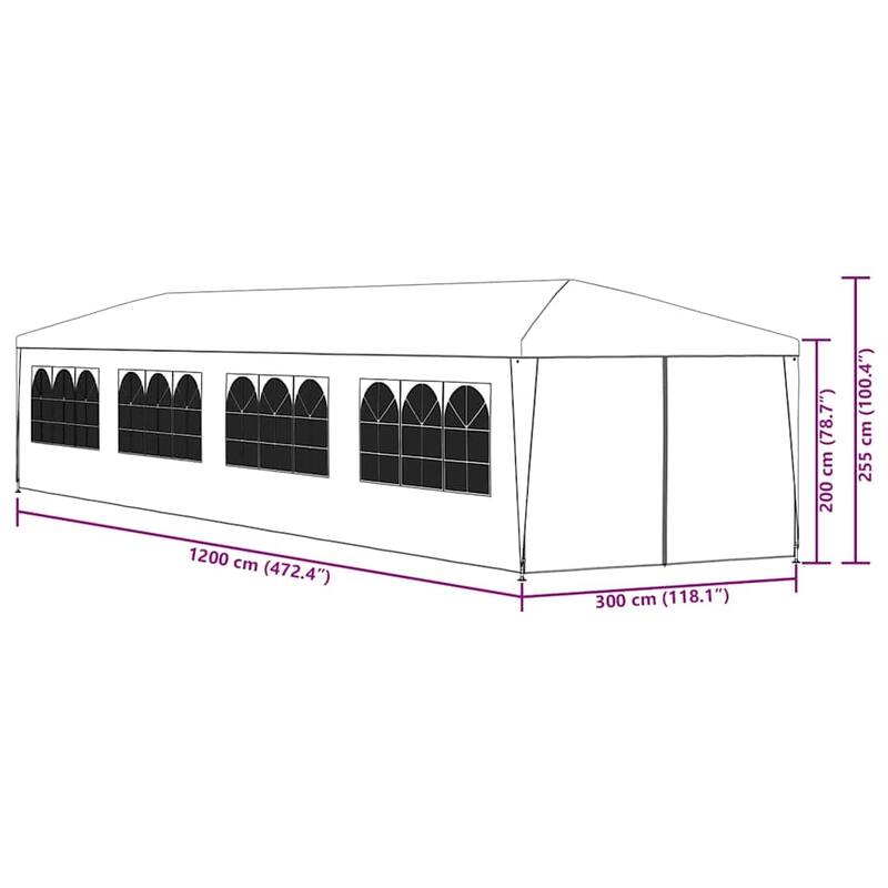 vidaXL Party Tent Outdoor Canopy Tent Patio Gazebo Marquee Beach Sunshade