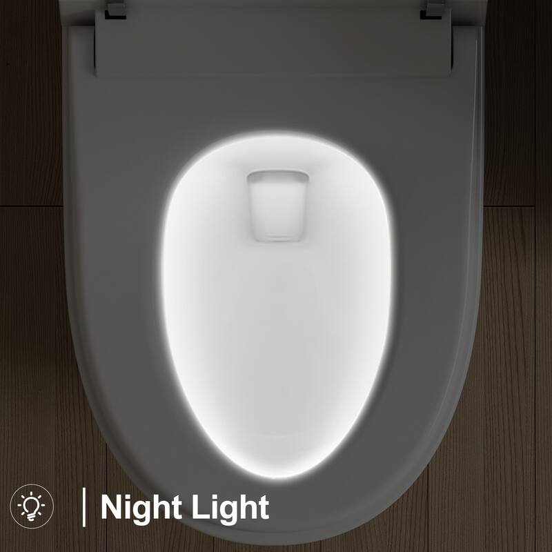 HOROW Elongated Smart Toilet Bidet Heated Seat Auto Flush Remote White