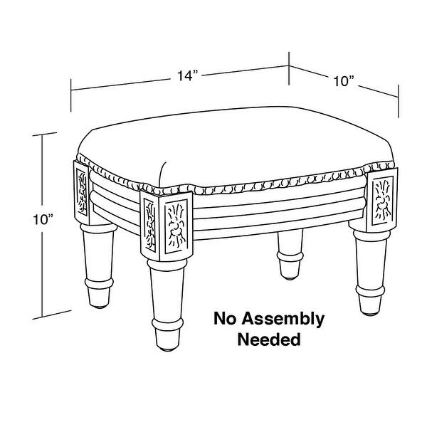 dimension image slide 1 of 2, The Curated Nomad Algiers Seashells Nail-head Trim Footstool