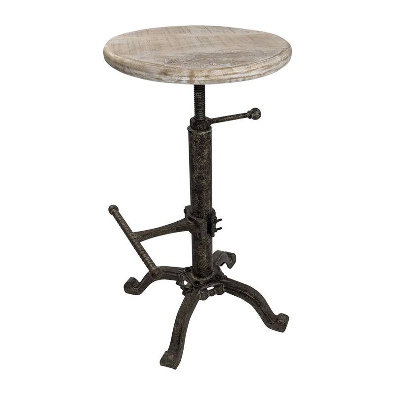 Round Top Adjustable Barstool - 30" - Brown