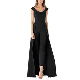kay unger jumpsuit gown black