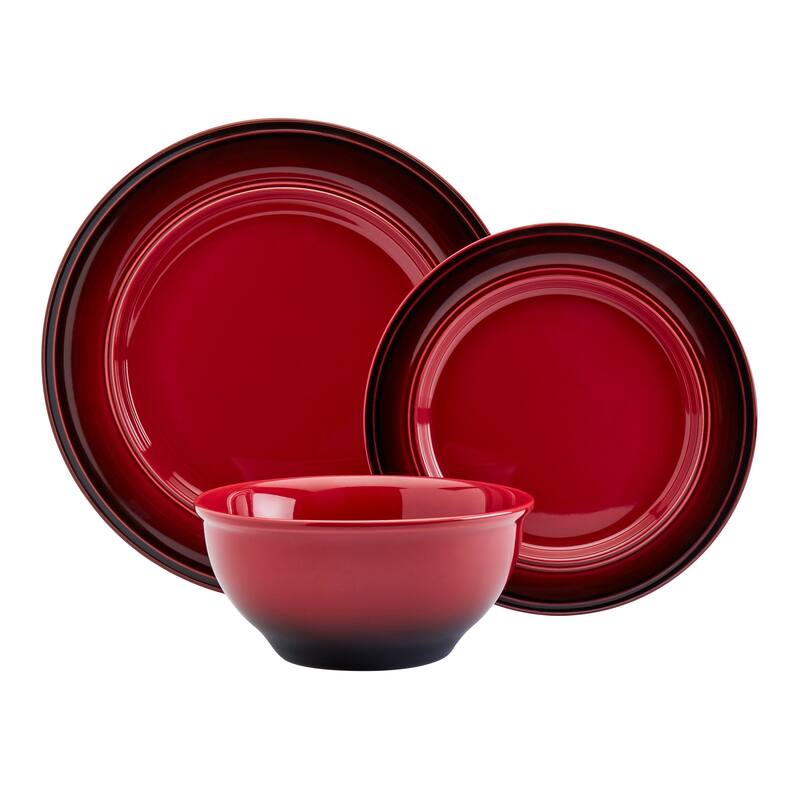 Mason Craft & More Festival Ombre 12PC Dinnerware Set - Service for 4