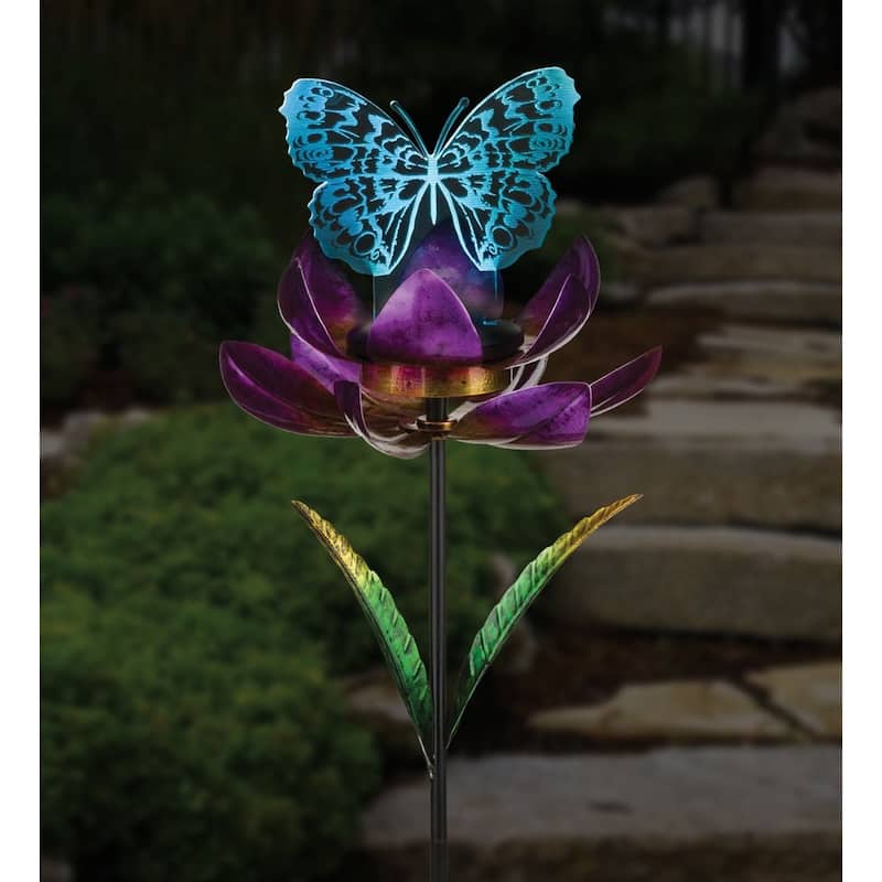 Illusion Solar Spinner Stakes - Butterfly