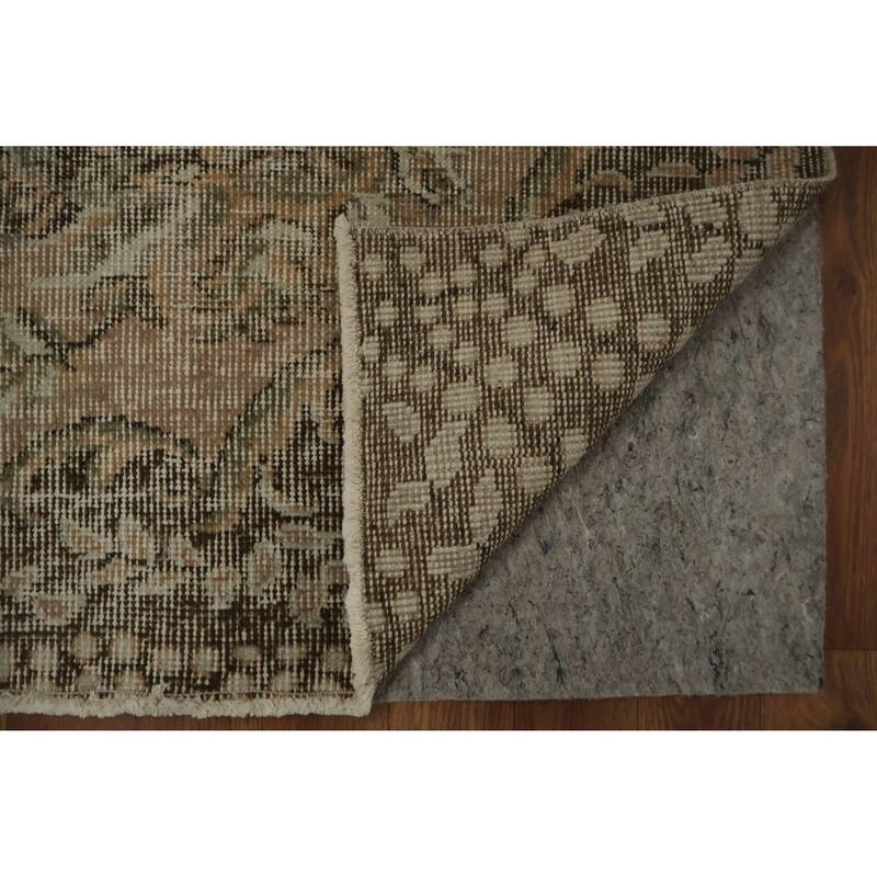 Hand Knotted Oriental 100% Wool Carpet Transitional Floral Beige & Ivories Anatolian Area Rug - 9' 1'' X 5' 7''