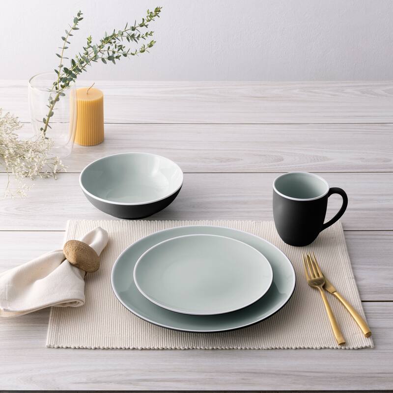 Noritake ColorTrio 4-Piece Coupe Place Setting, Service for 1