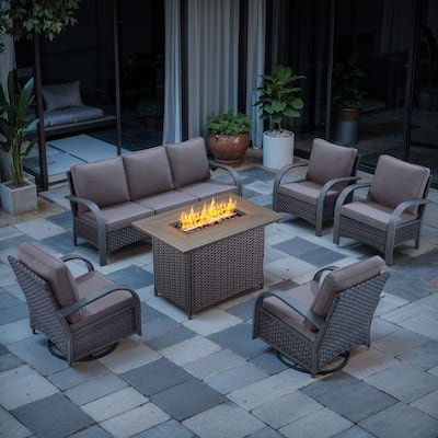 Outdoor Fire Pit with Funiture Set