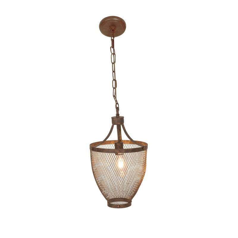 Brown Metal Vintage Pendant 20 x 12 x 12