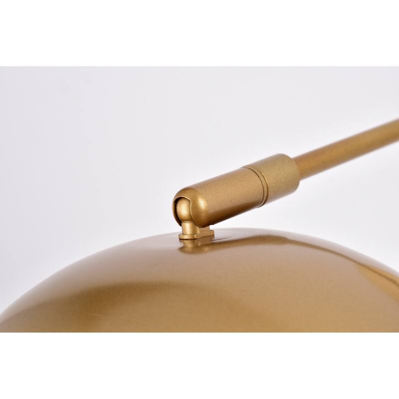 Cosmo Matte Gold 1-Light Adjustable Armed Wall Sconce