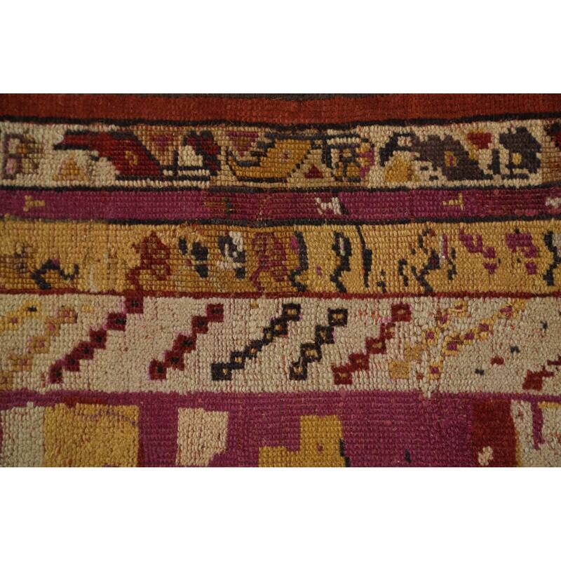 Antique Vegetable Dye Handmade Oushak Turkish Rug 3x4 - 4' 4'' X 3' 3''