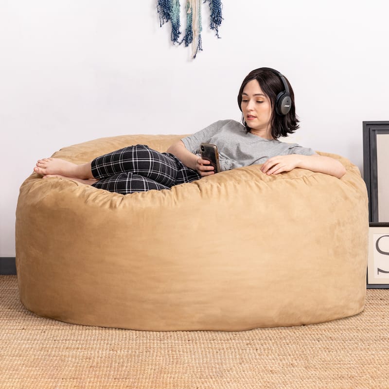 Jaxx 5-ft. Giant Bean Bag Chair - Camel