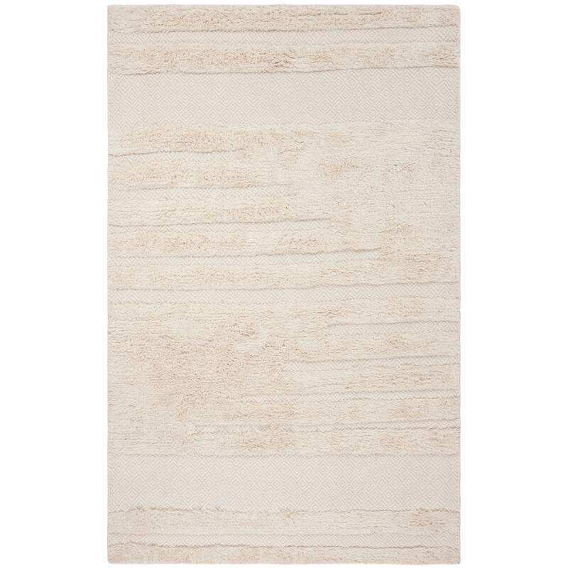 SAFAVIEH Hand-knotted Kenya Klaudie Southwestern Tribal Wool Rug - 2' x 3' - Ivory
