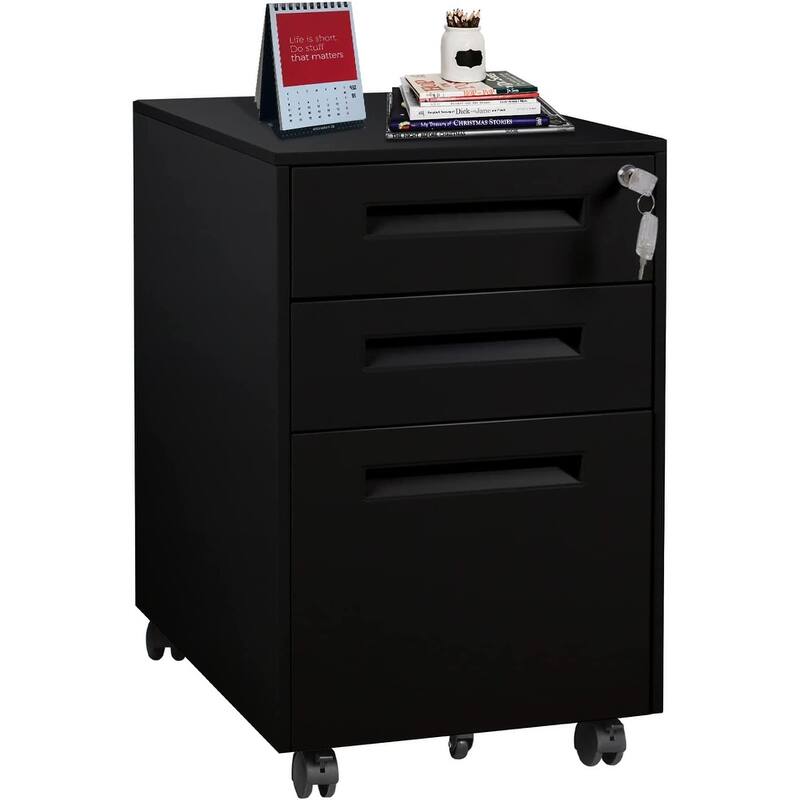 3drawer Rolling Metal Locking File (B) On Sale Bed Bath