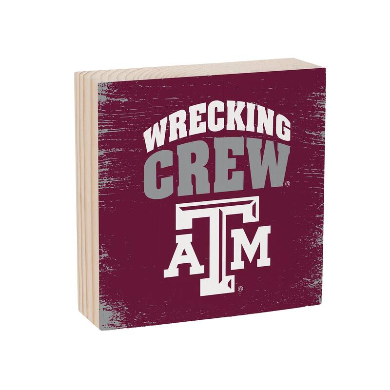 Texas A&M Wooden Tabletop Mantel Shelf Sign