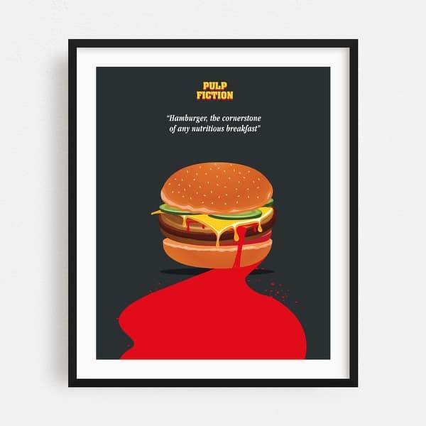 Pulp Fiction Burger Quote Pulp Fiction Burger Movie Art Illustrations Minimal Art Print/Poster -  Overstock - 34914338