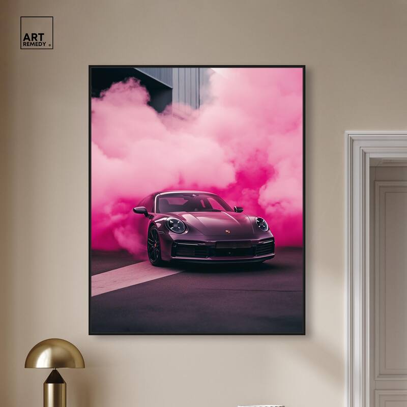 Turbocharged Pink Canvas by Art Remedy