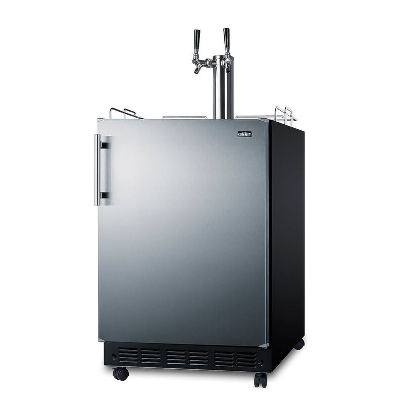Summit SBC7BR 24" Wide 5.3 Cu. Ft. Free Standing Double Tap Kegerator
