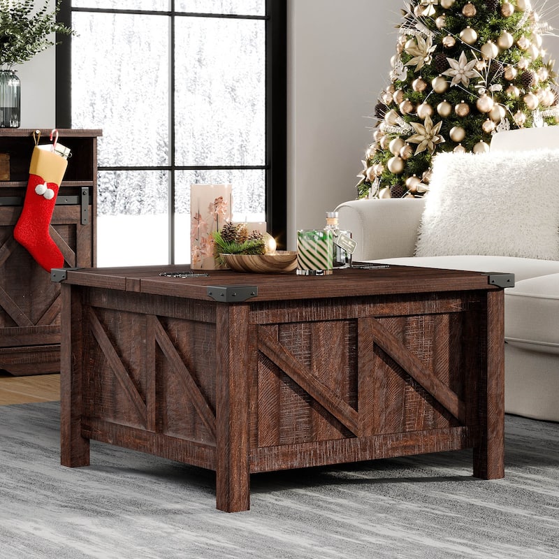WAMPAT Modern Farmhouse Coffee Table - Bown